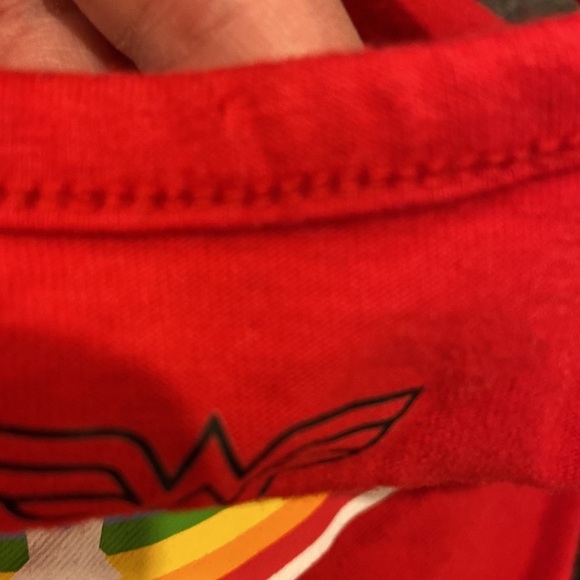 Wonder Woman Red Tank Top with Rainbow Logo - Picture 8 of 8